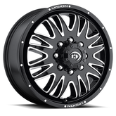 20x8.5 Vision Gloss Black Machined Face font 8x165.1 1994-2018 Ram 3500 DRW